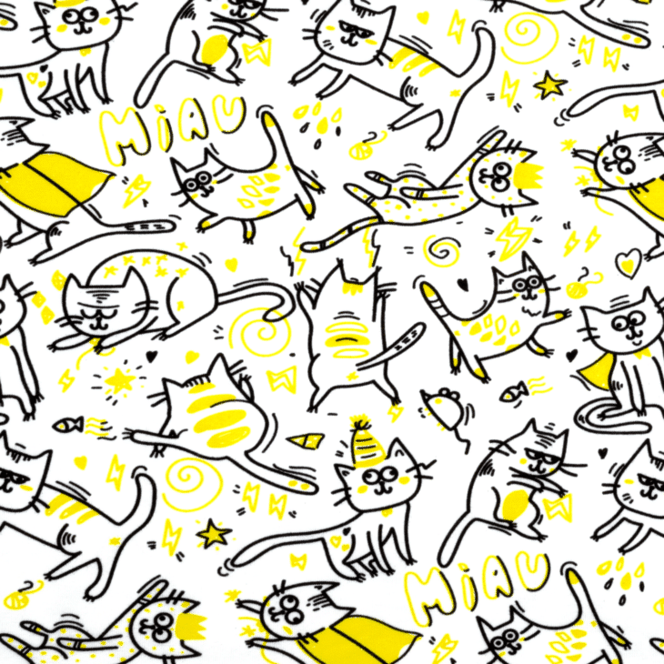 T-shirt w kotki doodle zbliżenie na pattern